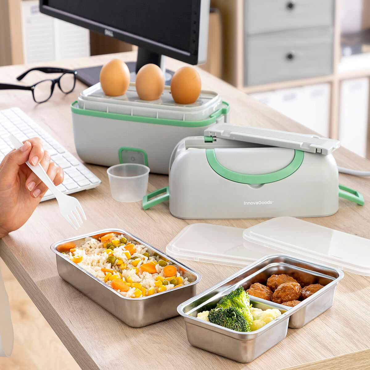 Cuociverdure Elettrico Portatile 3 in 1 Beneam InnovaGoods