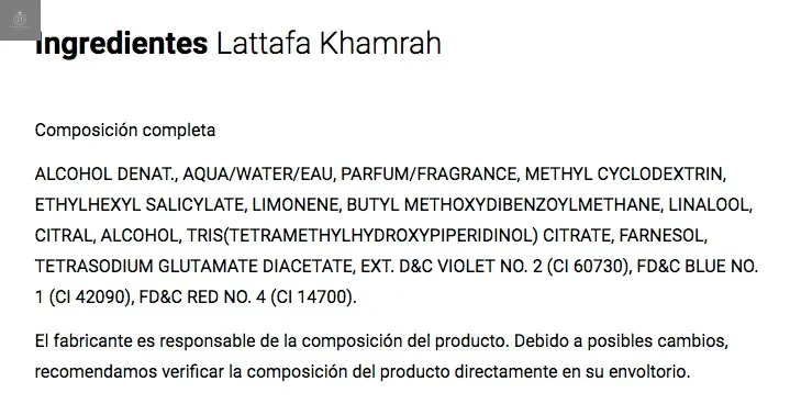 KHAMRAH 100 ml - LATTAFA - eau de parfum Dubai Lattafa Profumi donna e uomo MADE IN DUBAI