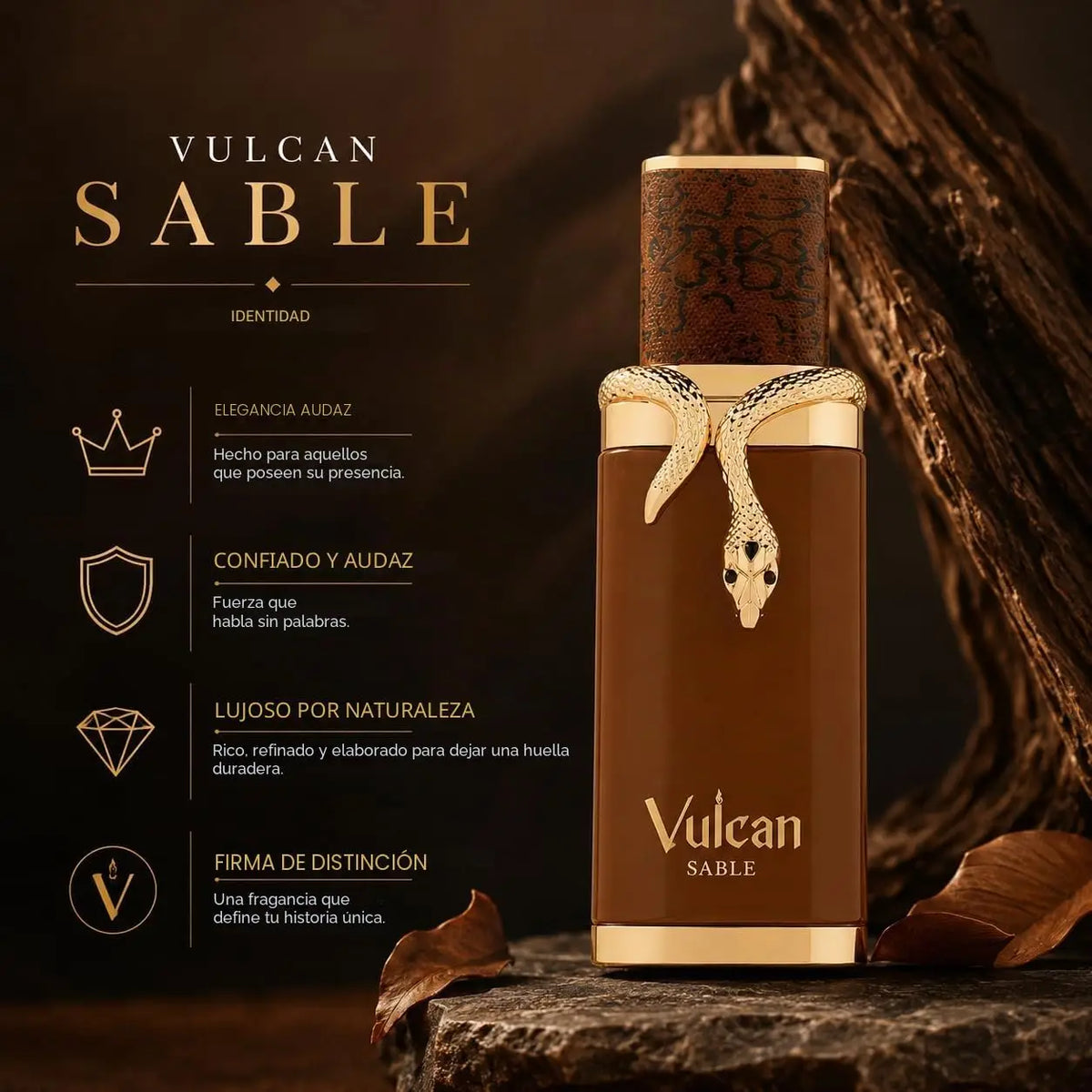 French Avenue Vulcan Sable Profumo ORIGINALE Fragranza Araba Unisex Eau de Parfum - 100ml