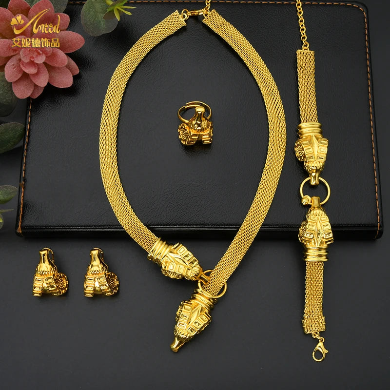 Set Gioielli Dorati Stile Etnico Dubai