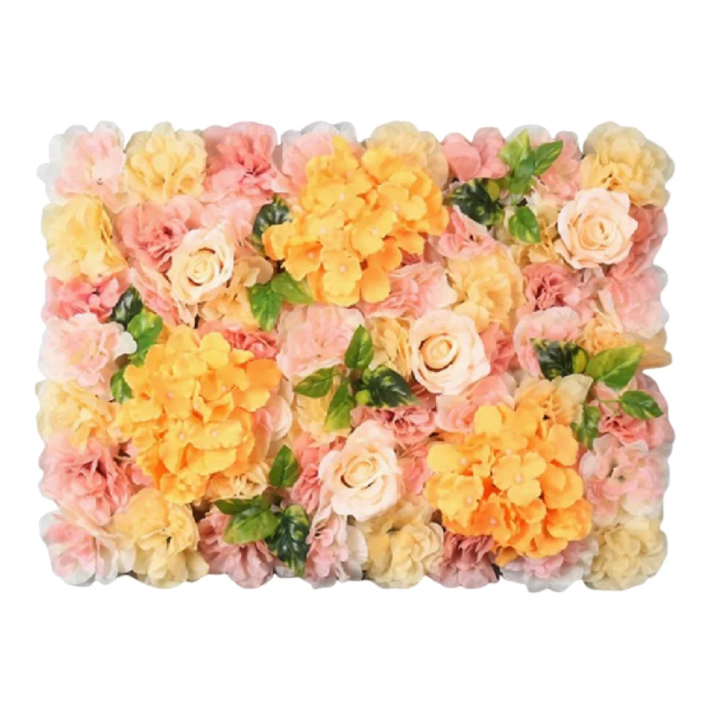 Handmade Artificial Flower Wall Panels Realistic Romantic Wedding Wall Backdrop Easy To Install 60X40cm Plastic 3D Floral Wall
