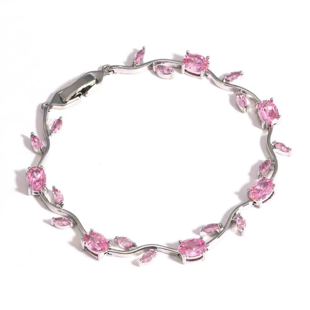 Braccialetti di gioielli da sposa per damigella d'onore da sposa in cristallo CZ con zirconi cubici di marca da donna, regalo per la mamma nel giorno del matrimonio