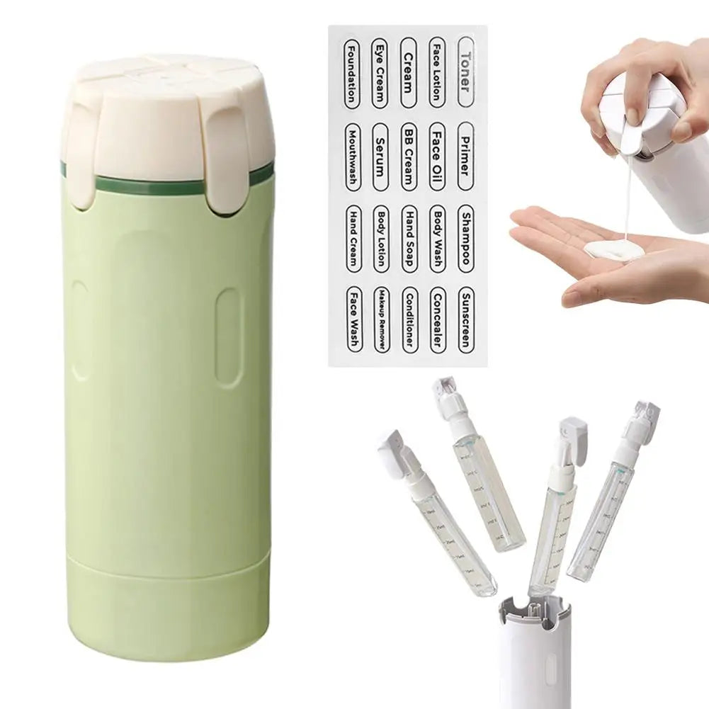4 In 1 Travel Dispenser Portable Travel Bottles Leak Proof Leakproof Travel Container For Perfume Shampoo Conditioner Lotion
