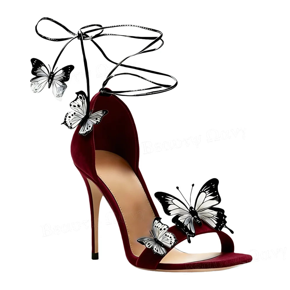 Sandali Verdi con Lacci a Farfalla, Scarpe con Lacci Incrociati alla Caviglia, Tacco Alto Sottile, Punta Aperta Rotonda, Scarpe Alte per Uomo, Zapatos Para Hombres