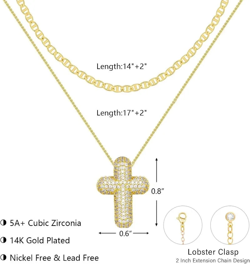 Collana Bubble Cross Delicata