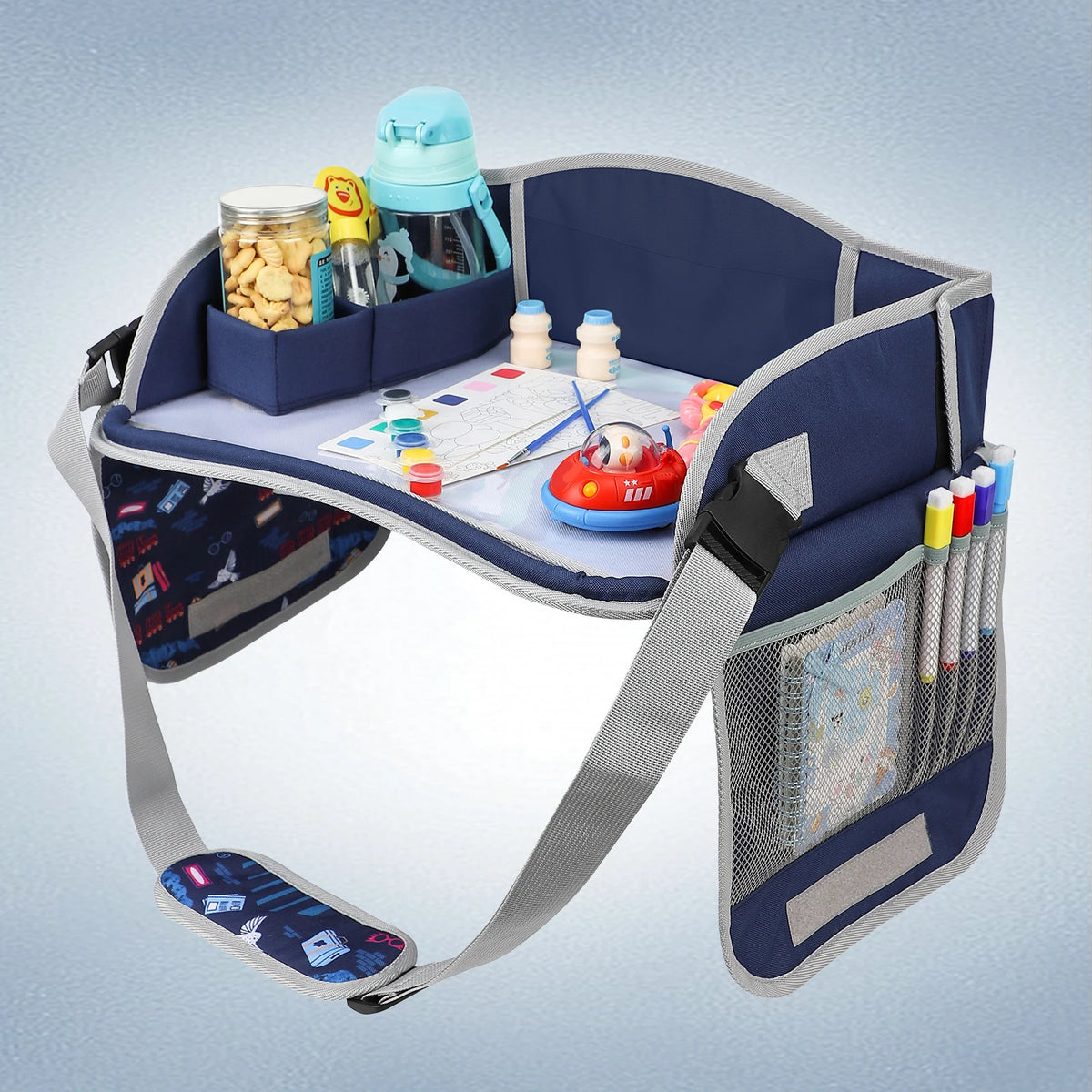 Child Go Out Small Drawing Board Kids Travel Tray for Car Seat Children's Car Portable Drawing Board Foldable Whiteboard 4-6Y