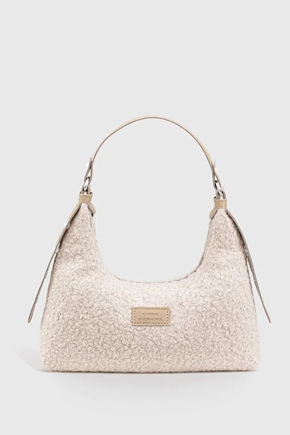 Borsa Baguette Effetto Pelliccia Intrecciata