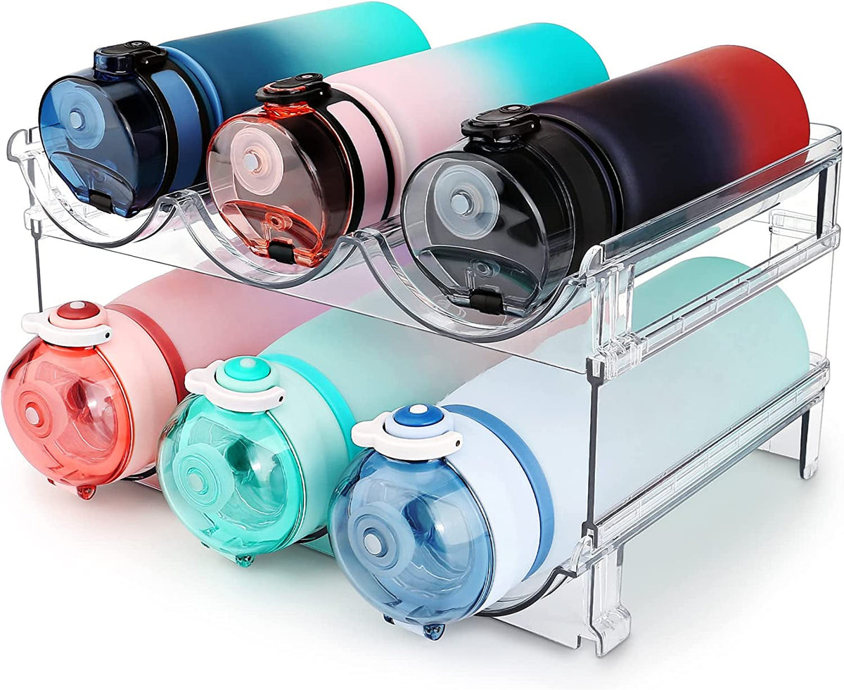 Set 2 Organizer Impilabili per Bottiglie d'Acqua