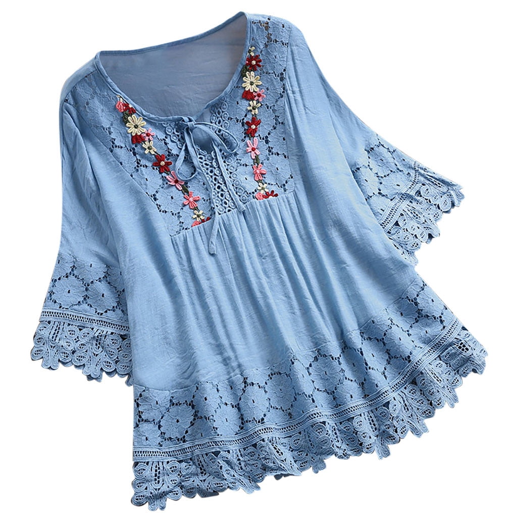 Blusa Tunica in Pizzo Plissettata