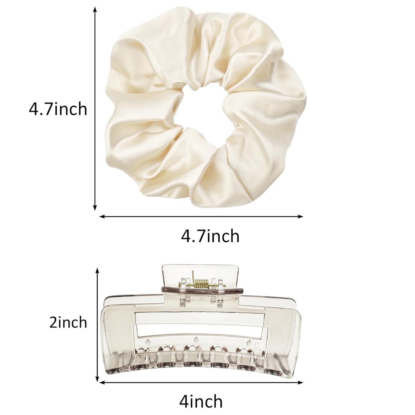 Set Claw Clip e Scrunchies in Raso