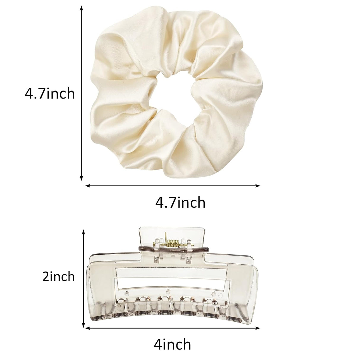Set Claw Clip e Scrunchies in Raso