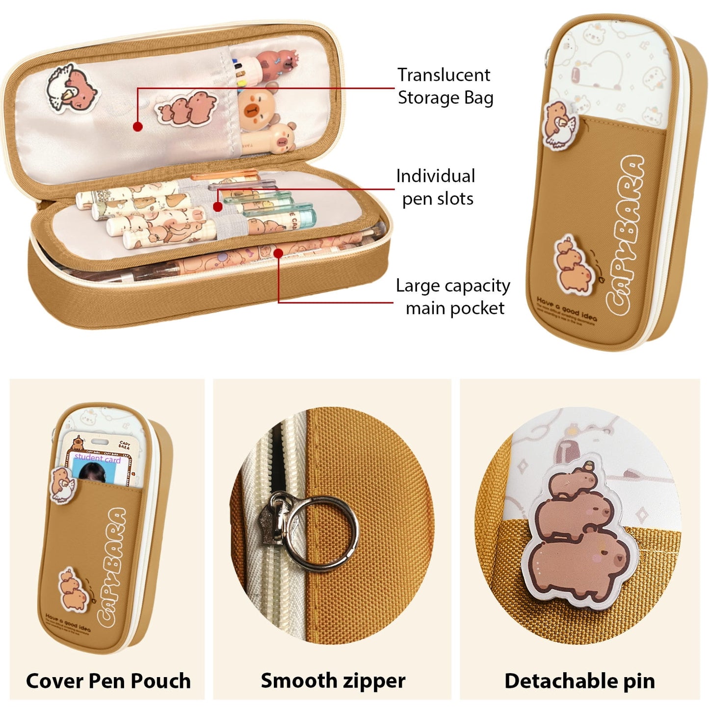 Set Cancelleria Capybara Completo con Astuccio