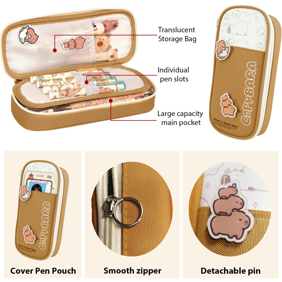 Set Cancelleria Capybara Completo con Astuccio