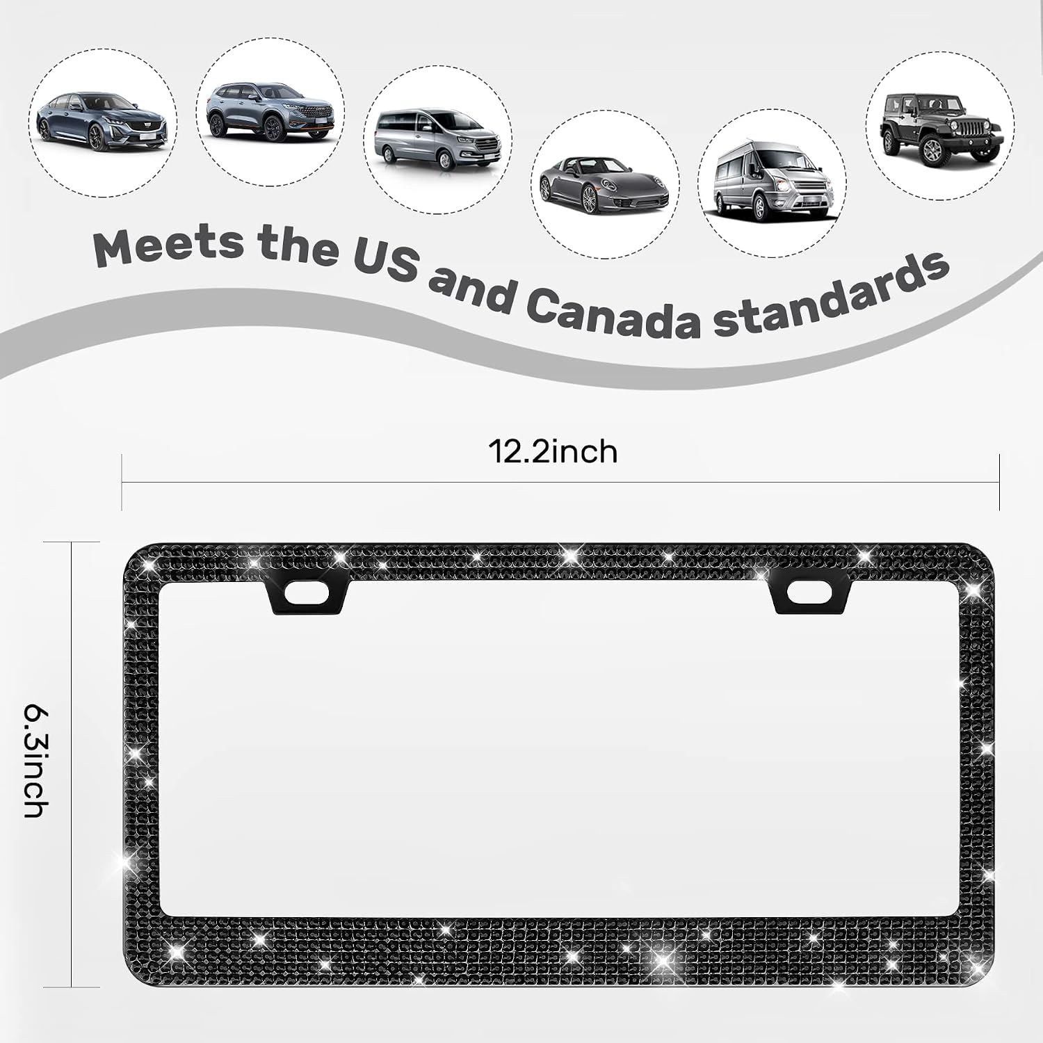 Cornice Targa Auto Strass Glitter