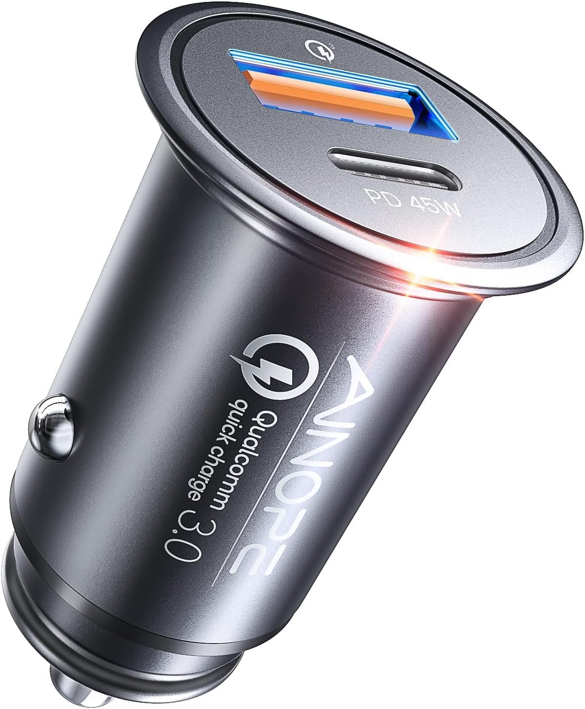 Caricabatterie Auto Mini Metallo 67.5W Ricarica Rapida