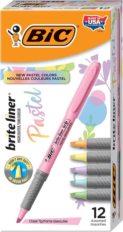Set 18 Evidenziatori Pastello BIC Brite Liner