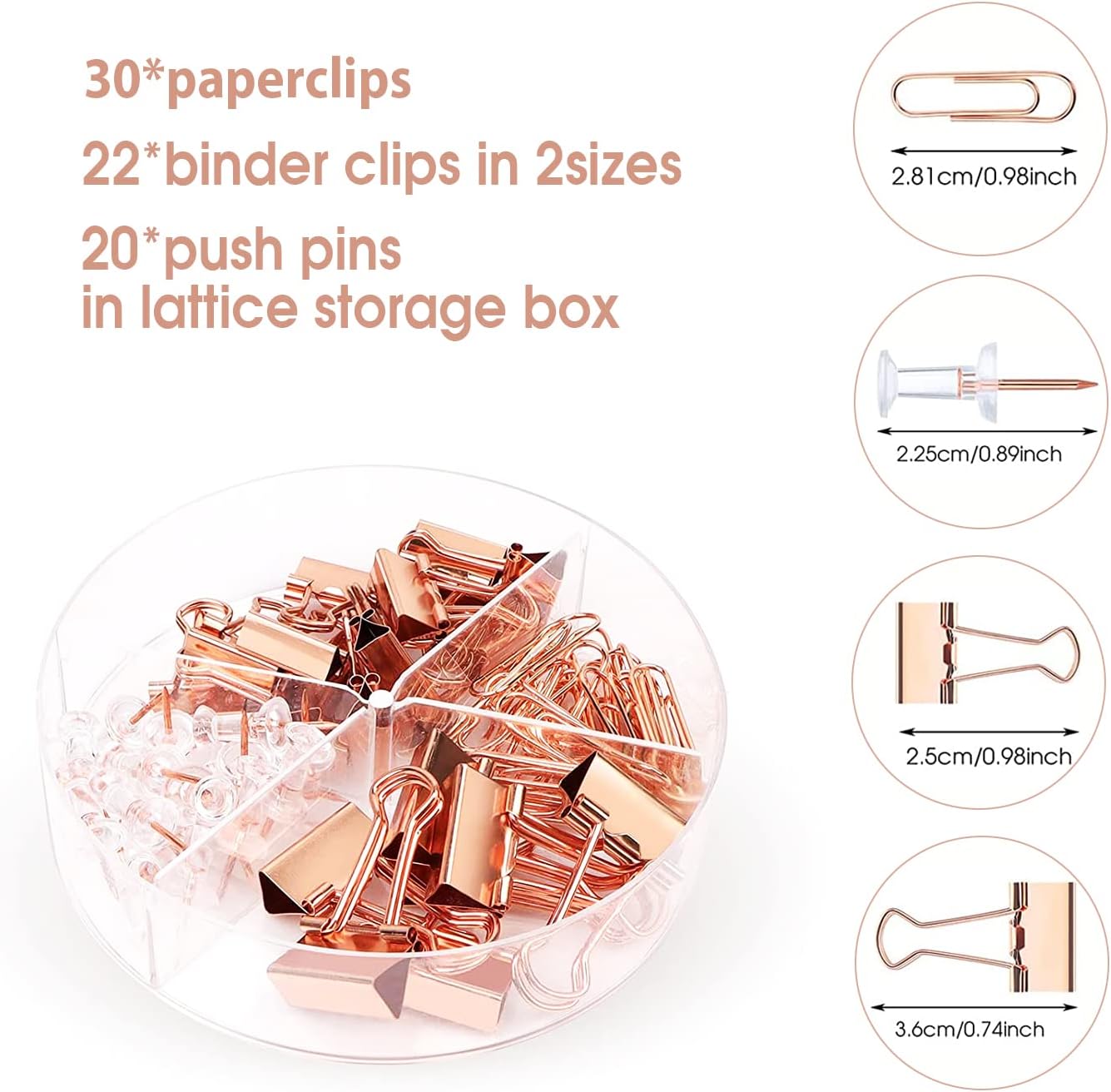 Set Organizer da Scrivania Rose Gold Completo