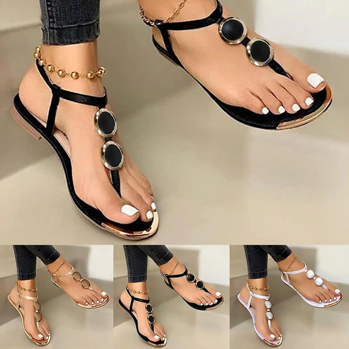 Sandali Zeppa con Fibbia Casual Estivi