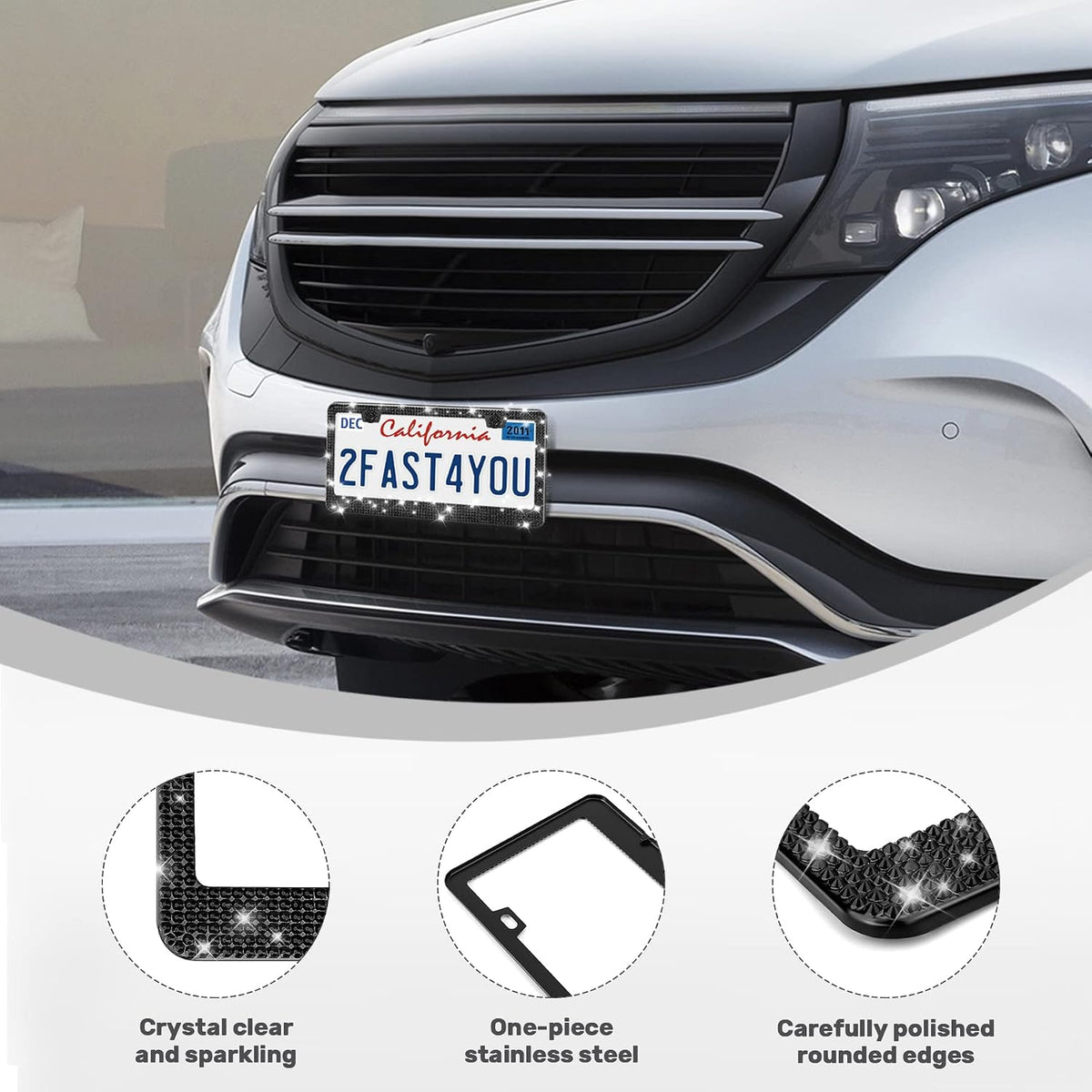 Cornice Targa Auto Strass Glitter