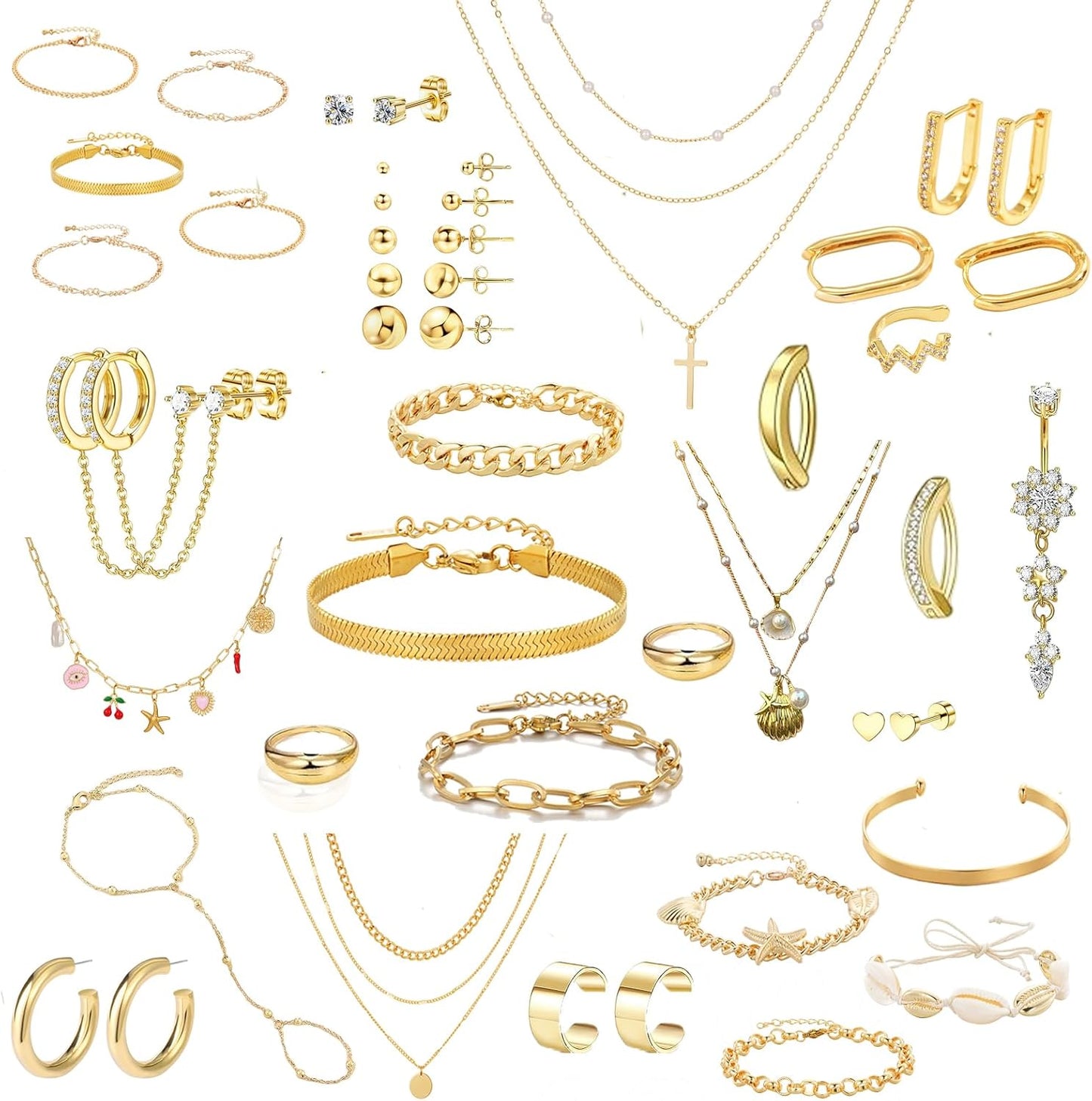Set Gioielli Placcati Oro 18K Completo