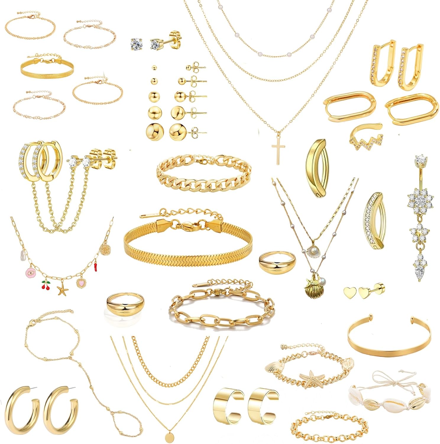 Set Gioielli Placcati Oro 18K Completo
