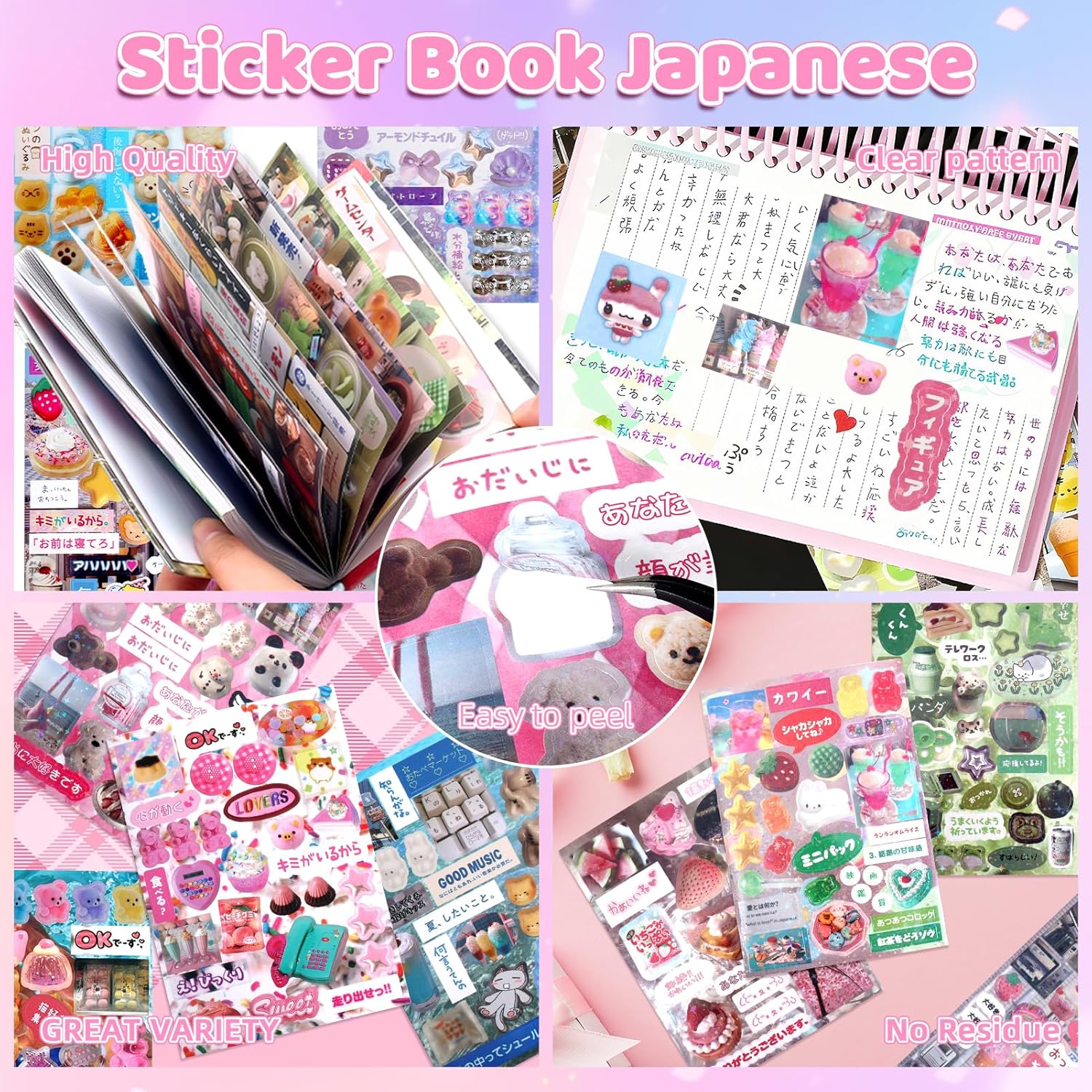 Set 800 Adesivi Stile Y2K Kawaii Coreano