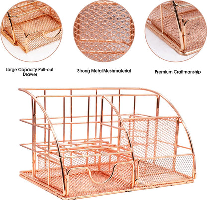 Set Organizer da Scrivania Rose Gold Completo