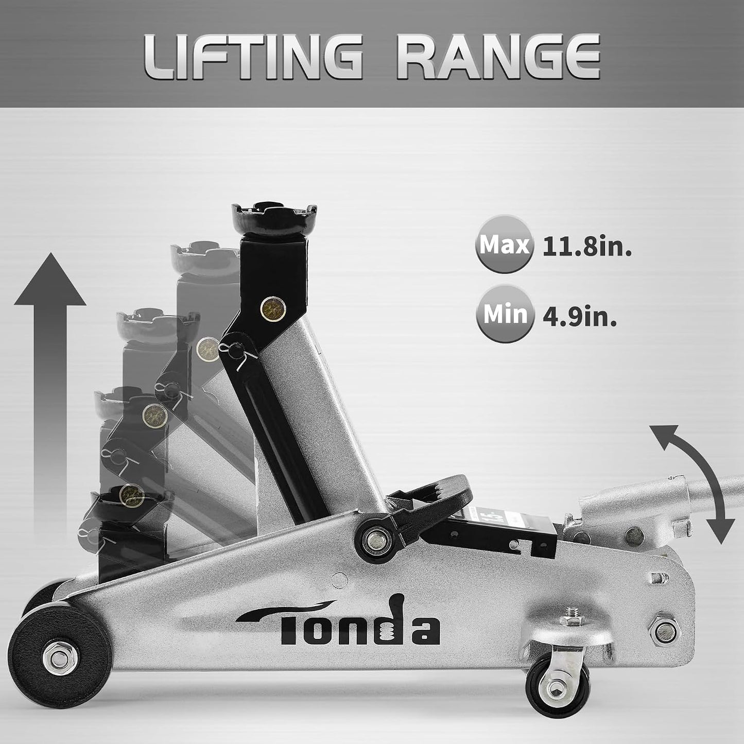 Cric Idraulico Portatile per Auto 1.5 Tonnellate