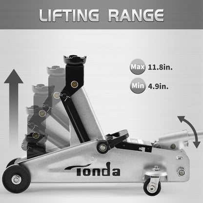 Cric Idraulico Portatile per Auto 1.5 Tonnellate