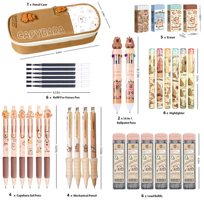 Set Cancelleria Capybara Completo con Astuccio