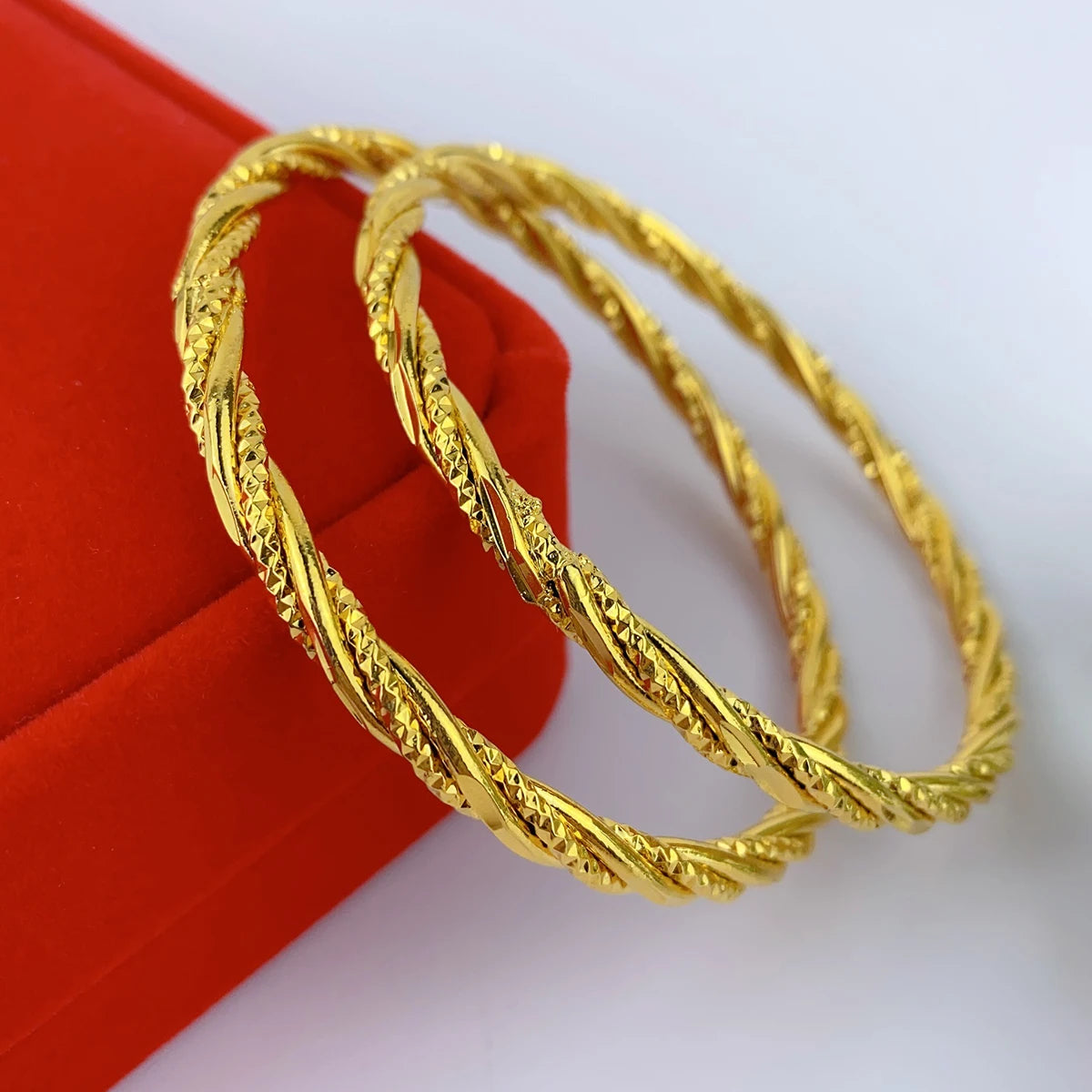 Braccialetto di lusso Dubai 24K Color oro per le donne bracciali africani brasiliani indiani gioielli firmati da sposa regali per feste 62mm