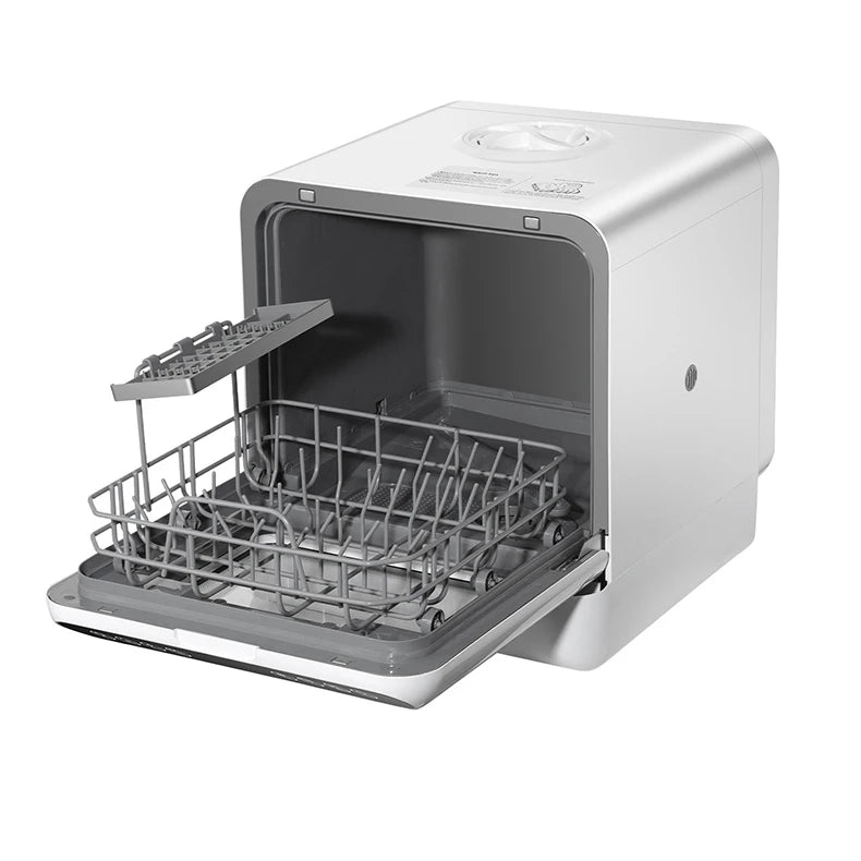 Tabletop Portable Dishwasher Automatic Mini Dishwasher with 5L Built-in Water Tank and Inlet Hose,4 Washing Programs Drying