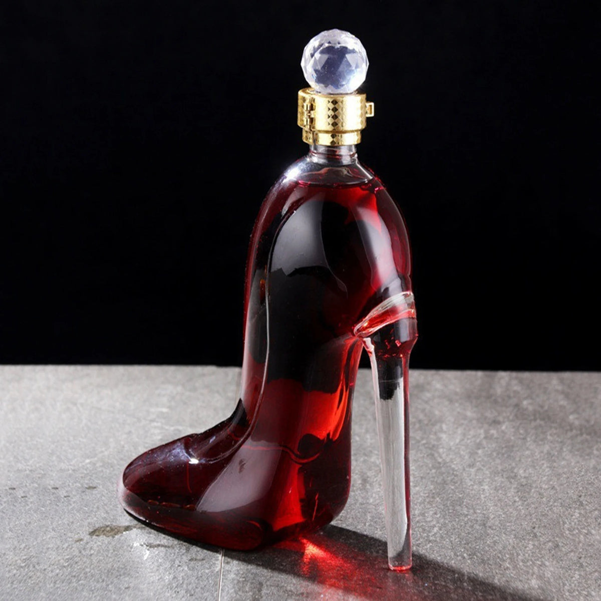 Bottiglia di vino con tacco alto Decanter per whisky Bottiglia di vino con bolle di vetro Bottiglia di vino con vodka al rum per il fratello Regalo del padre Regali unici