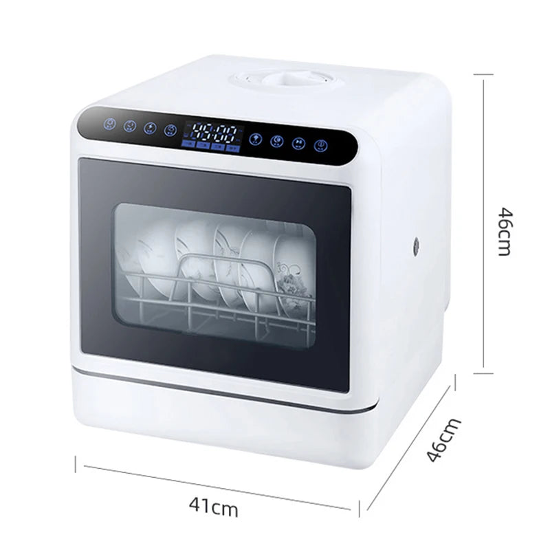 Tabletop Portable Dishwasher Automatic Mini Dishwasher with 5L Built-in Water Tank and Inlet Hose,4 Washing Programs Drying
