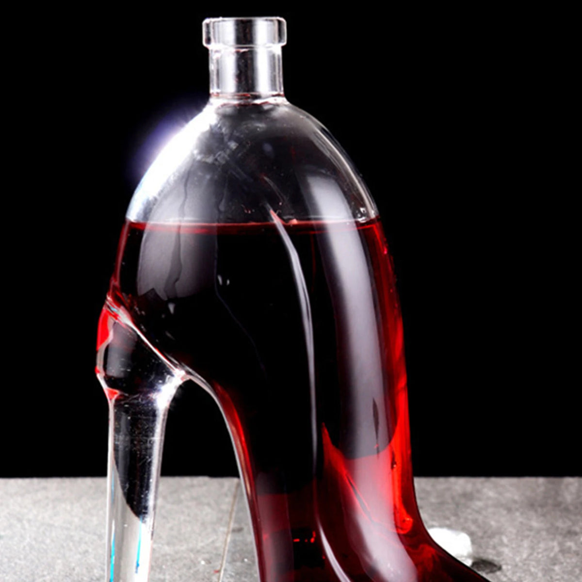 Bottiglia di vino con tacco alto Decanter per whisky Bottiglia di vino con bolle di vetro Bottiglia di vino con vodka al rum per il fratello Regalo del padre Regali unici