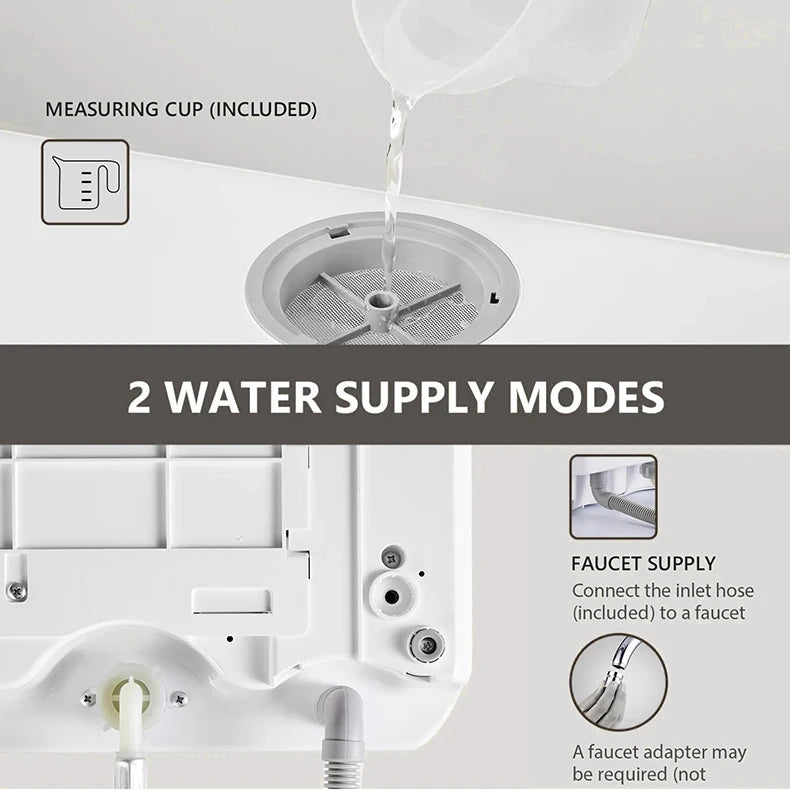 Tabletop Portable Dishwasher Automatic Mini Dishwasher with 5L Built-in Water Tank and Inlet Hose,4 Washing Programs Drying