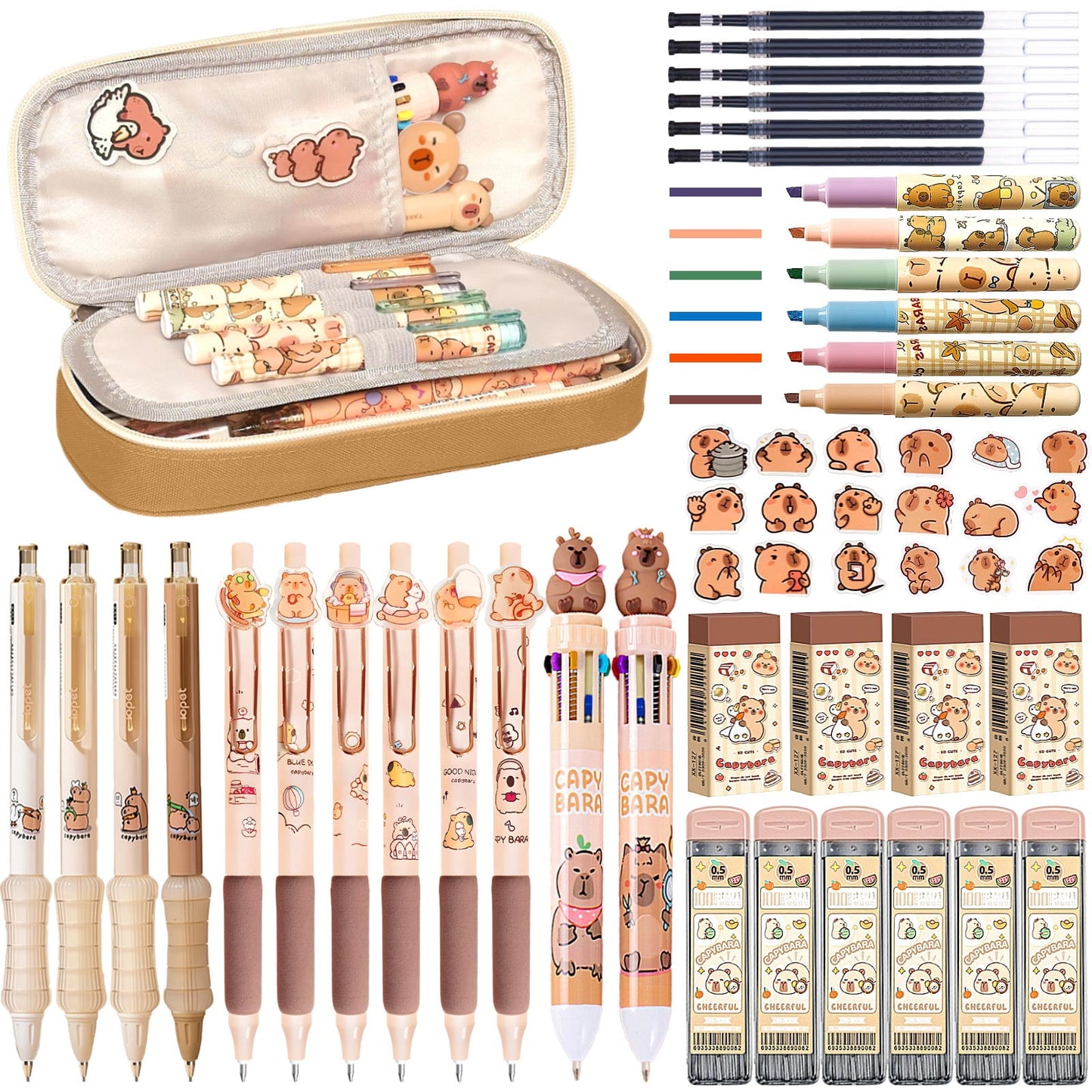 Set Cancelleria Capybara Completo con Astuccio