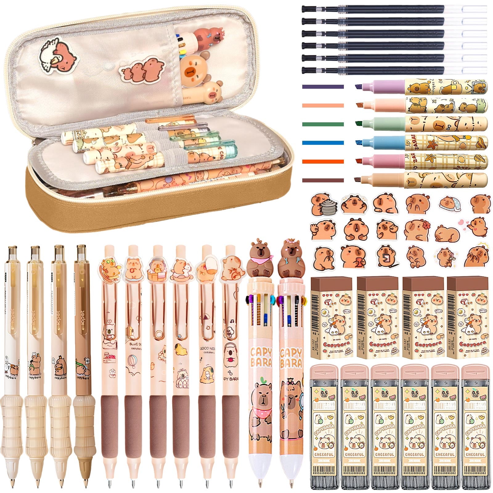 Set Cancelleria Capybara Completo con Astuccio