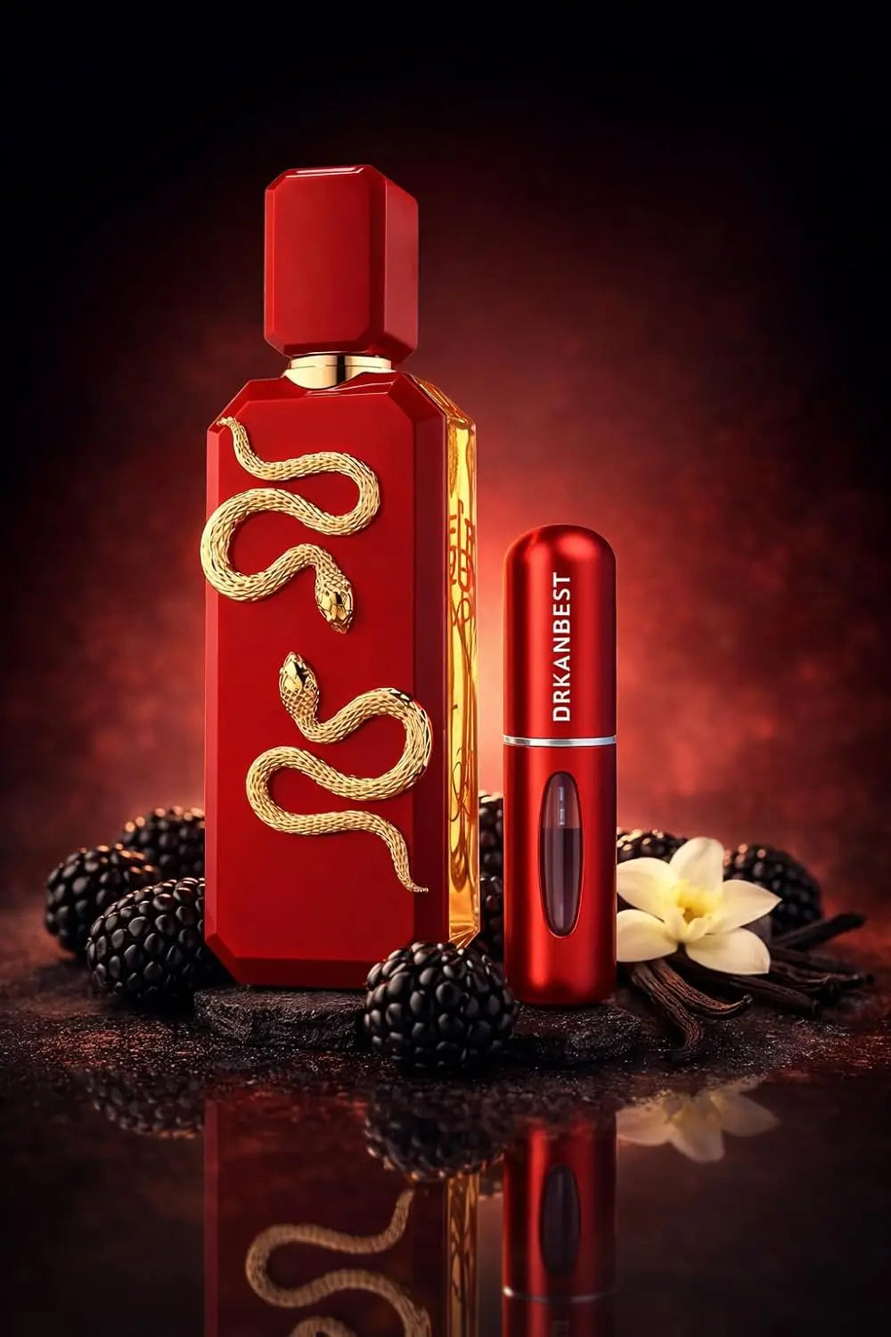 French Avenue Veneno Scarlet Eau de Parfum Unisex 100ml + Atomizzatore Ricaricabile Drikanbest 5ml in Omaggio – Profumo Arabo Dolce e di Lunga Durata