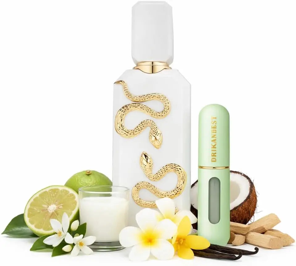 French Avenue Veneno Bianco Eau de Parfum Unisex 100ml + Atomizzatore Ricaricabile Drikanbest 5ml in Omaggio – Profumo Arabo Cremoso e di Lunga Durata