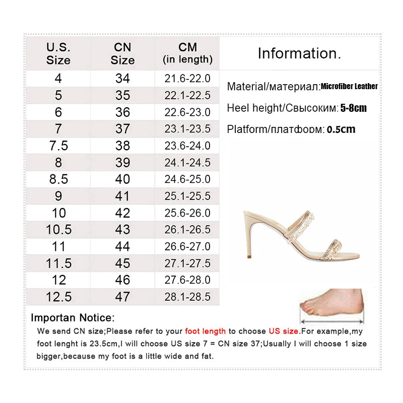 Sandali con ciondolo in cristallo pantofole a spillo da donna punta aperta tacchi alti sandali scarpe da sposa per feste femminili donna nuova estate