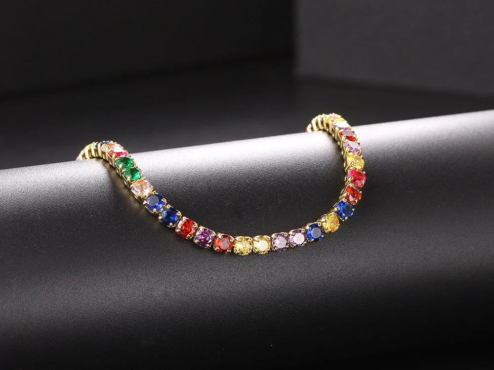Collana girocollo semplice ghiacciata da tennis CZ per donna uomo catena corta in cristallo sul collo accessori tendenza Hip Hop gioielli OHN016