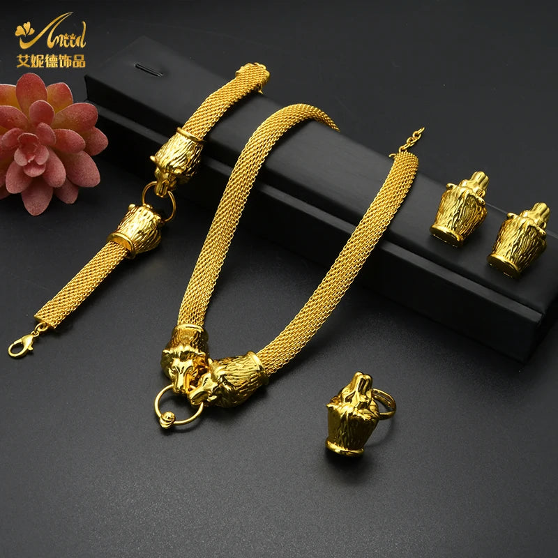 Set Gioielli Dorati Stile Etnico Dubai
