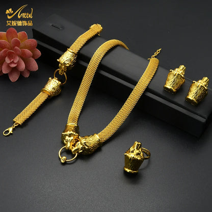 Set Gioielli Dorati Stile Etnico Dubai