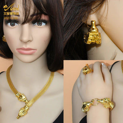 Set Gioielli Dorati Stile Etnico Dubai