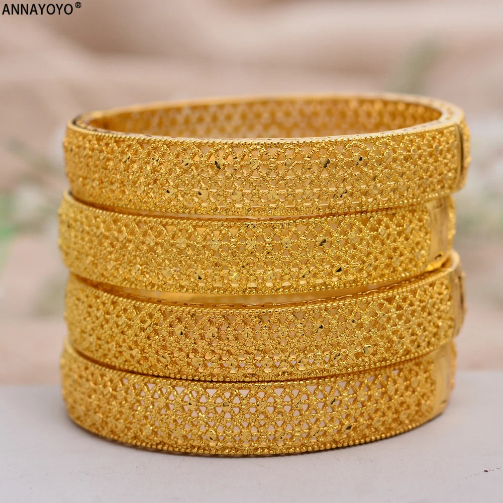 Bracciali color oro di Dubai per donne, bracciale etiope da sposa di Dubai, bracciale africano, gioielli arabi, bracciale con ciondoli dorati