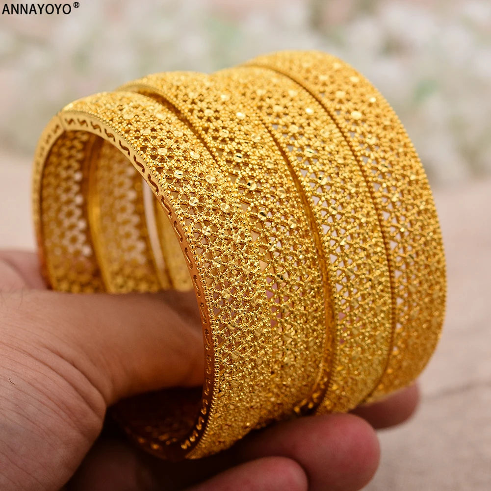 Bracciali color oro di Dubai per donne, bracciale etiope da sposa di Dubai, bracciale africano, gioielli arabi, bracciale con ciondoli dorati