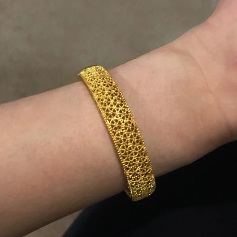 Bracciali color oro di Dubai per donne, bracciale etiope da sposa di Dubai, bracciale africano, gioielli arabi, bracciale con ciondoli dorati