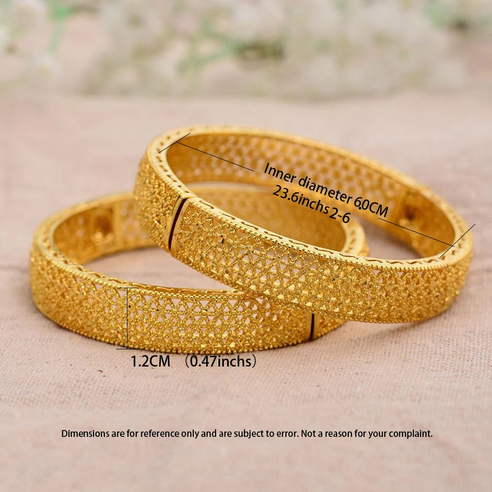 Bracciali color oro di Dubai per donne, bracciale etiope da sposa di Dubai, bracciale africano, gioielli arabi, bracciale con ciondoli dorati