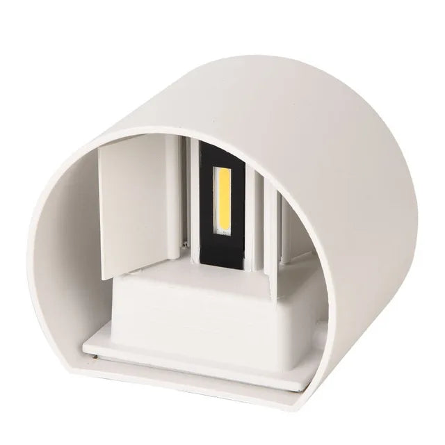 Lámpara de pared LED COB de 6W 12W resistente al agua IP65 para interior y exterior, luces de pared de aluminio de estilo simple para dormitorio, pasillo, porche, balcón